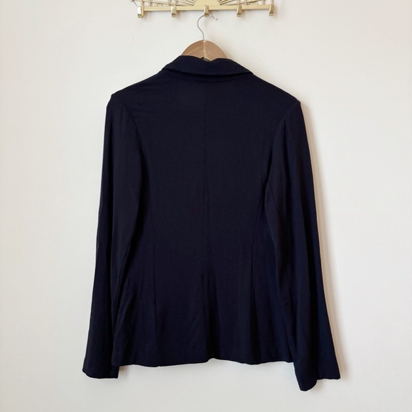 Majestic Filatures French Touch One Button Knit Blazer 2 Medium Black Noir - Picture 4 of 7